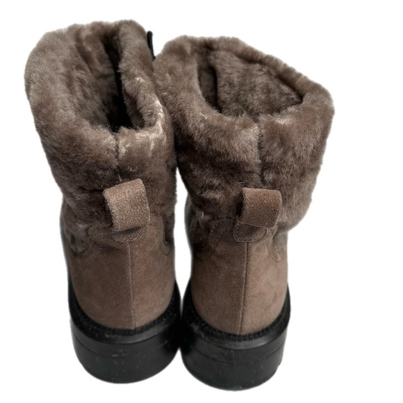 Aquatalia  Lorena Suede/Shearling Boots Taupe  Size 5 Made in Italy $649… - Picture 3 of 11